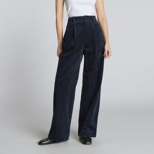 Everlane THE CORDUROY WAY-HIGH® DRAPE PANT Navy - Women’s 14